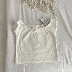 NWT off the should brandy melville ruffle top